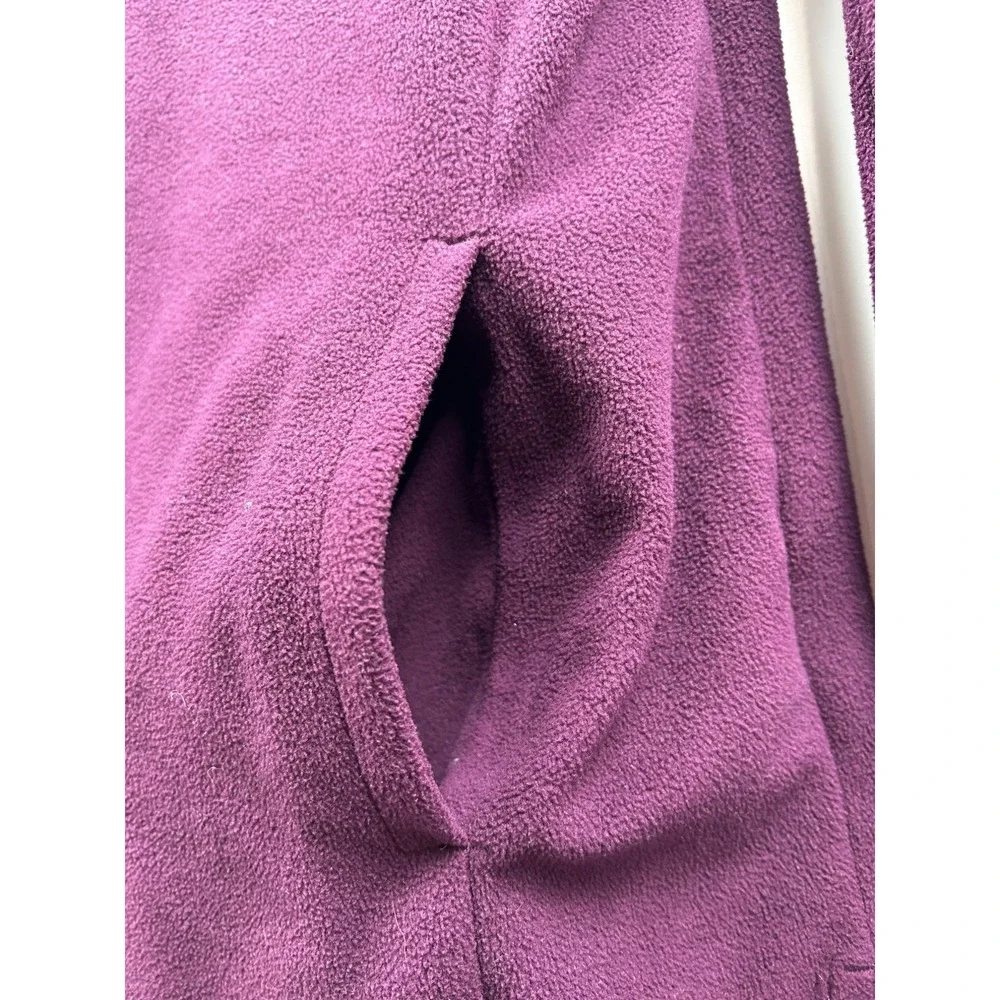 Eddie Bauer Sweater Womens Med‎ Pullover Plum Eco Friendly Cozy Recycled Fleece